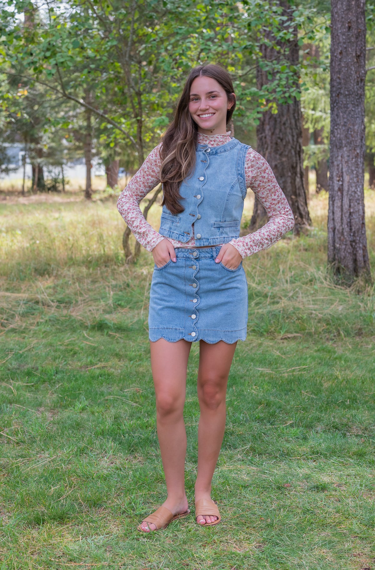 BROOK DENIM SKIRT