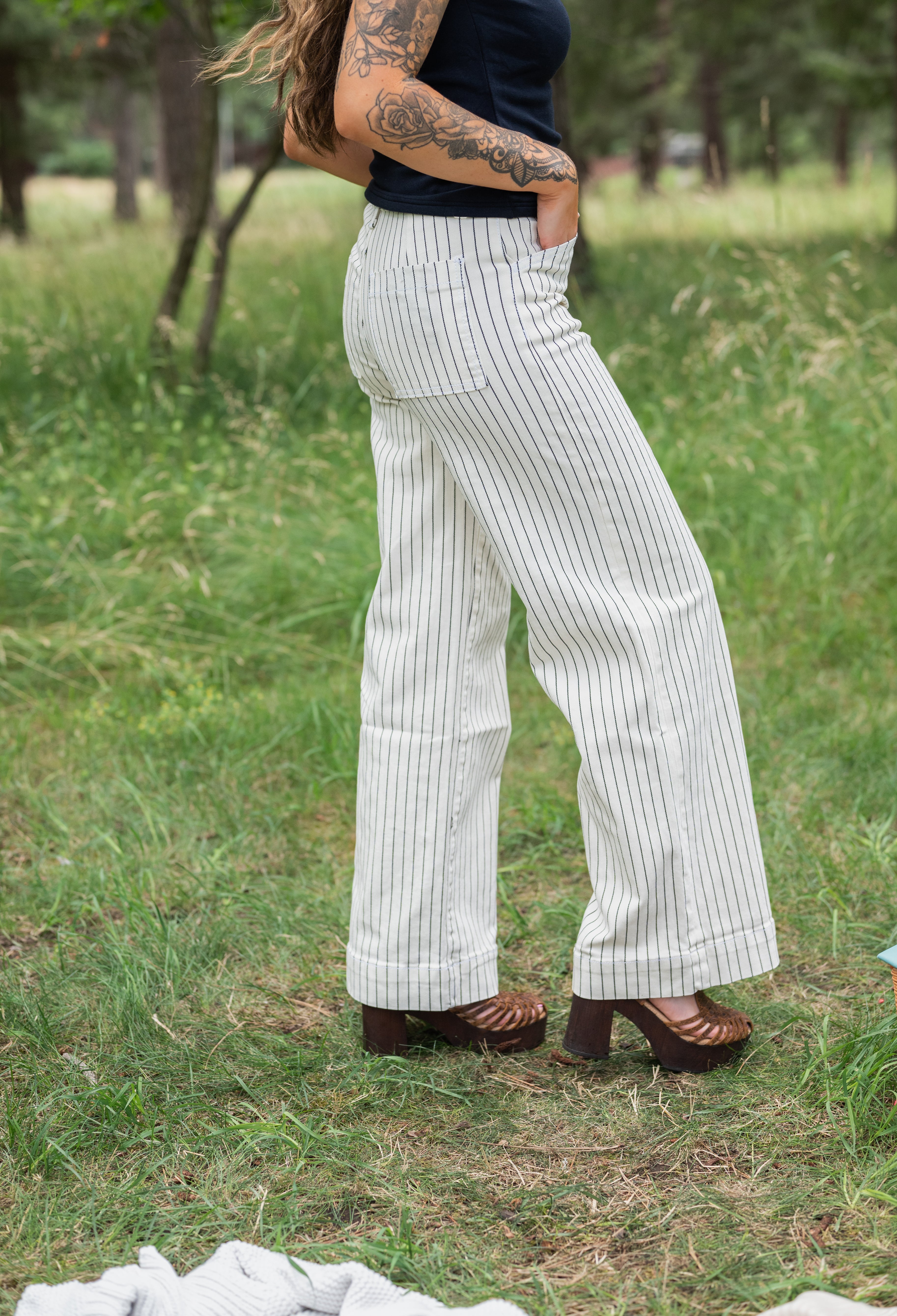 CHICO HW STRIPE WIDE LEG