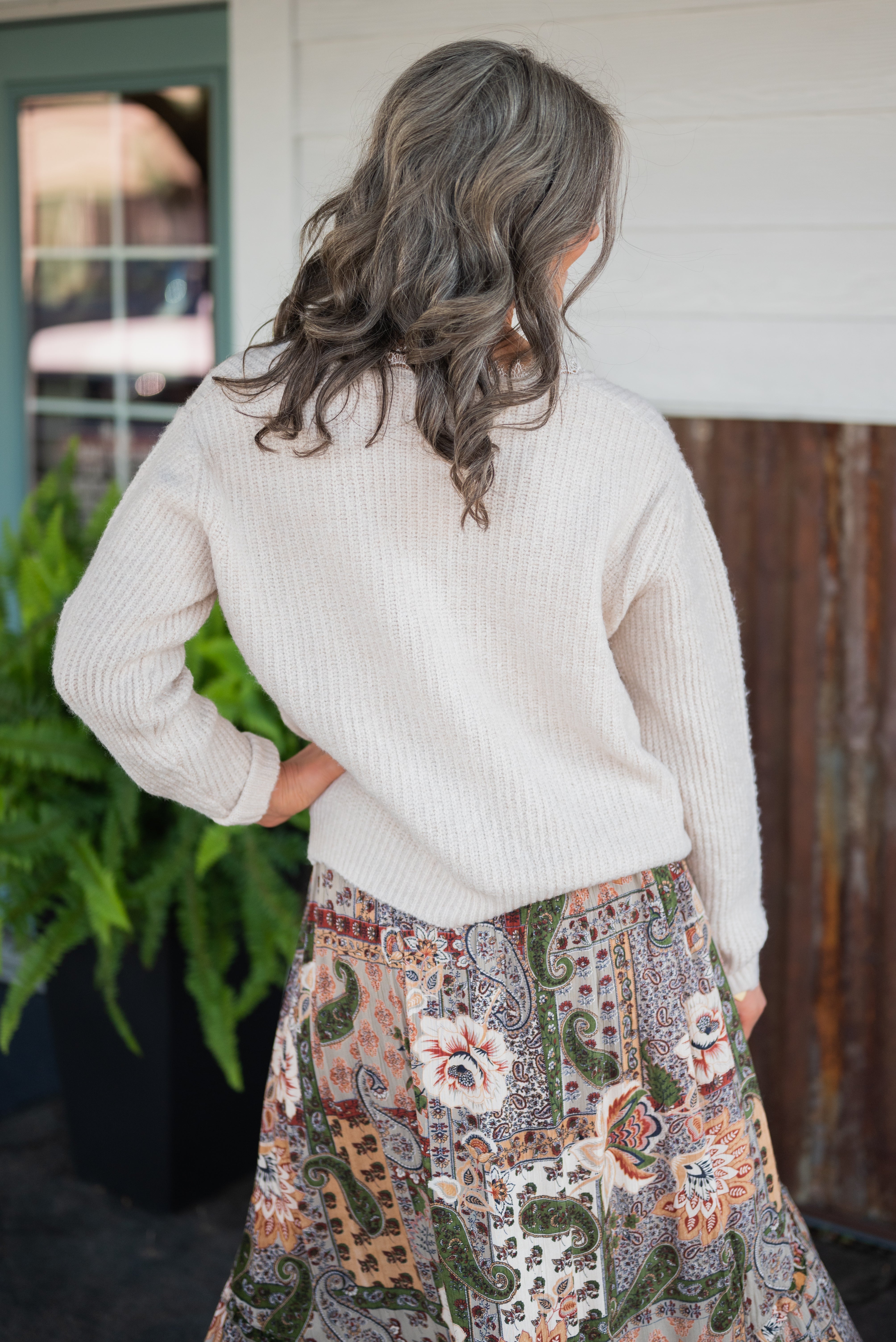 MAXINE LACE DETAIL SWEATER