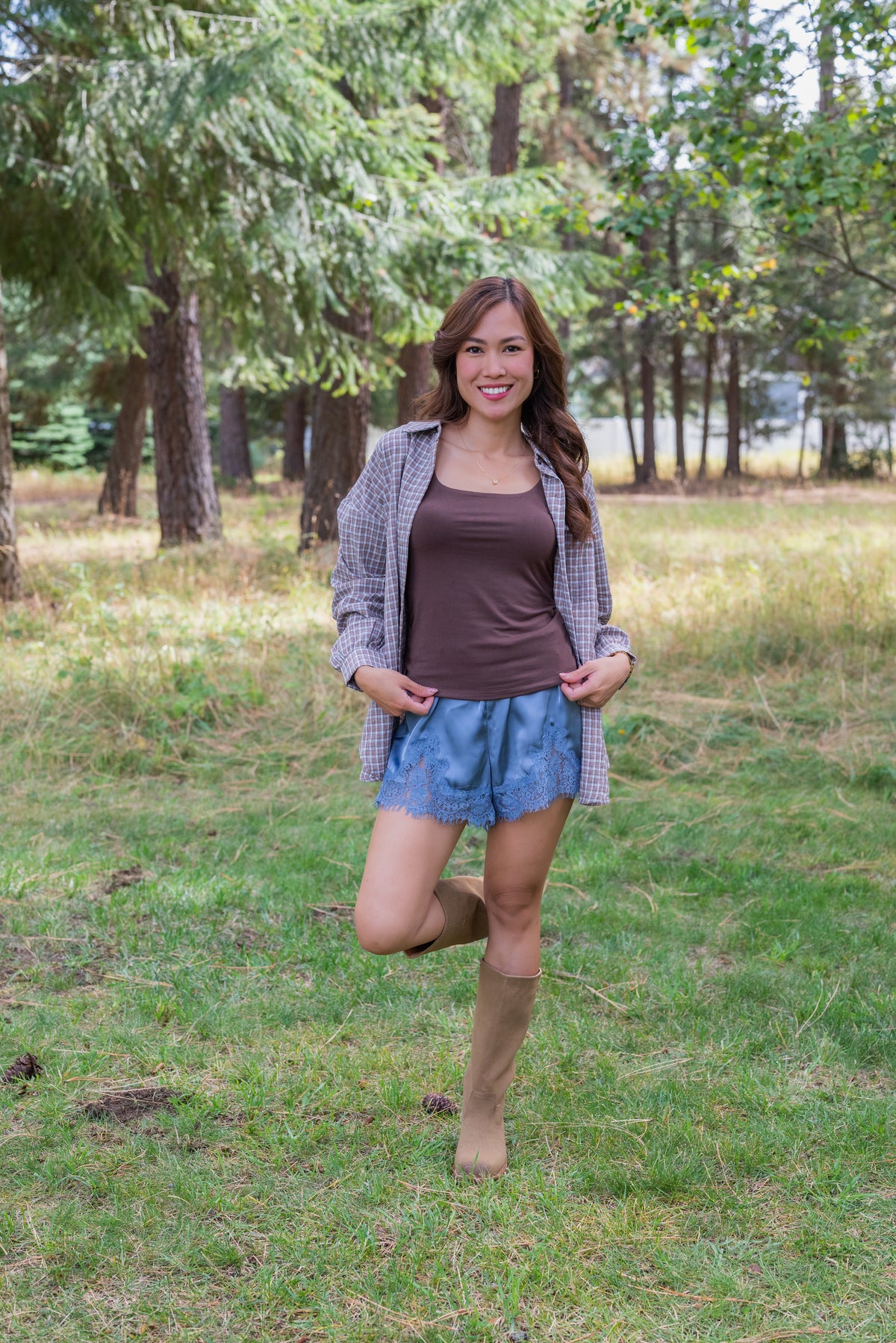 MARLYN PLAID BUTTON DOWN