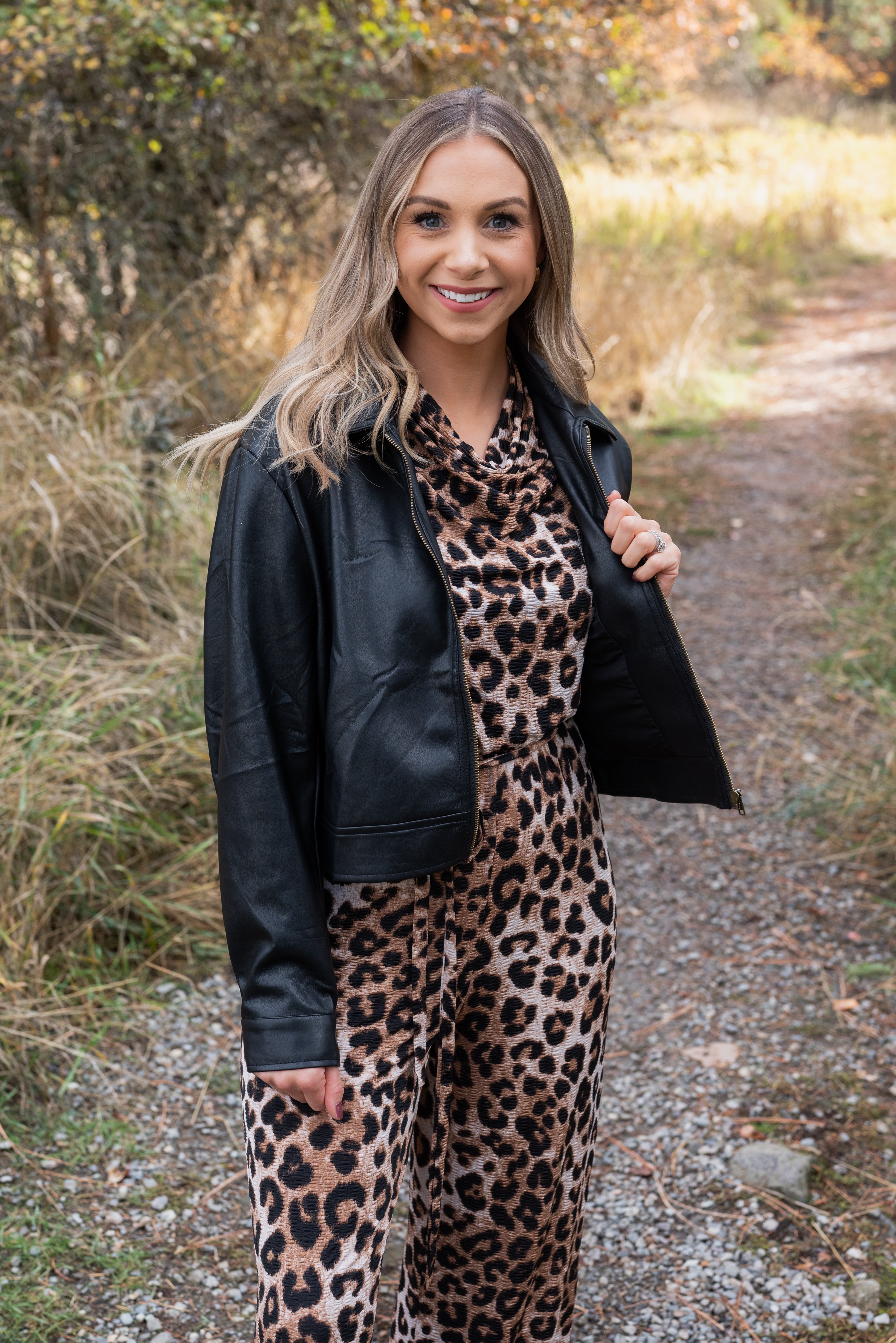 DONELLE PLEATHER JACKET