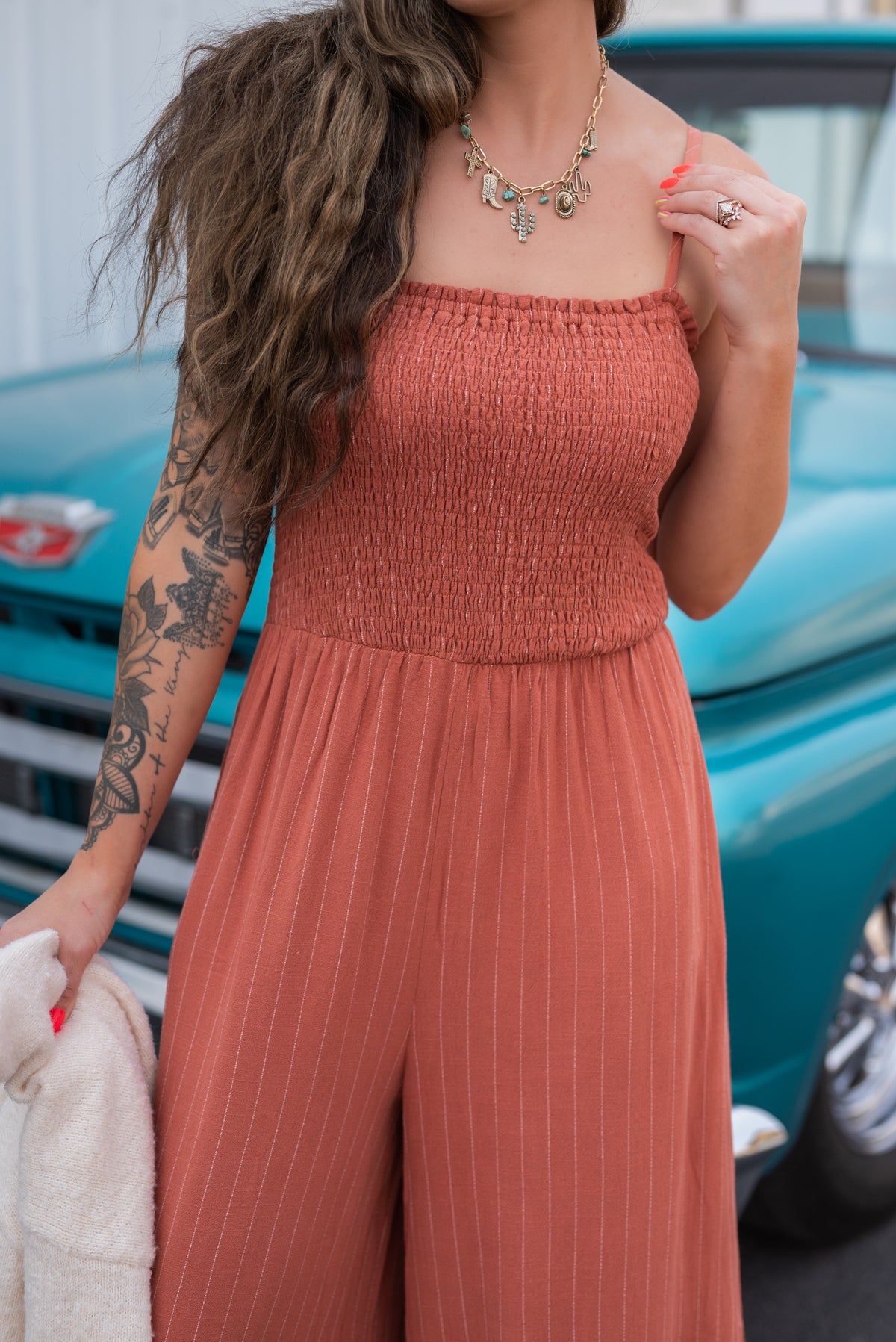 SUGARLOAF STRIPE JUMPSUIT