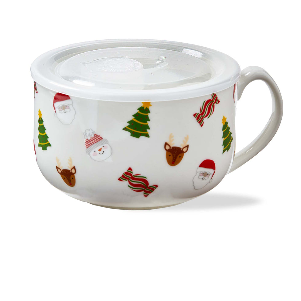Holiday Cheer Soup Mug With Lid