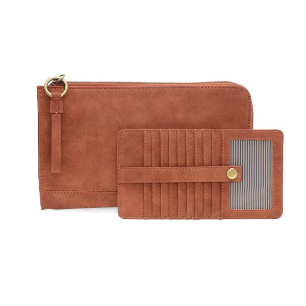 Faux Suede Karina Wristlet & Wallet