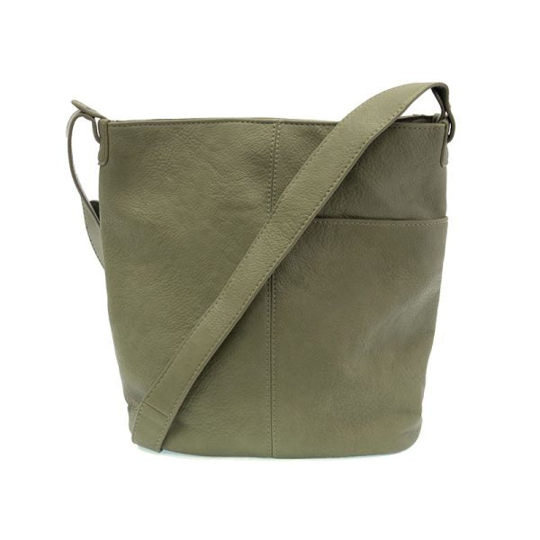 Bindi Front Slip Pocket Bucket Crossbody Bag