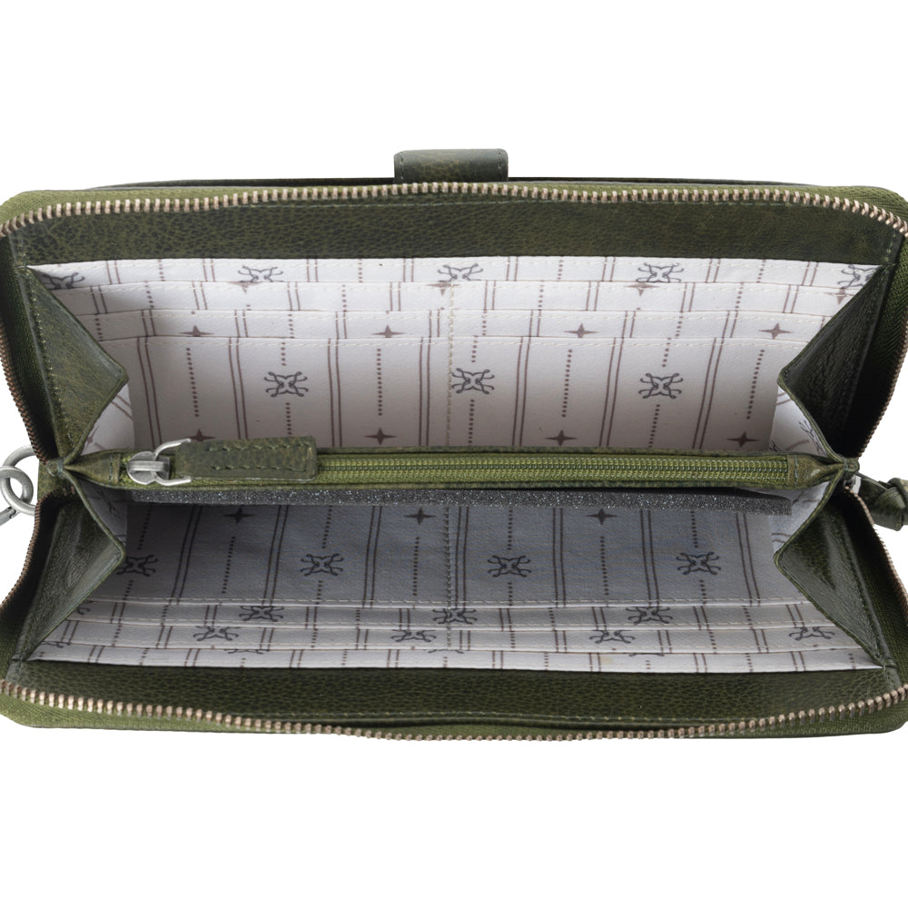 Zidana Elko Braided Veg Tanned Leather Wallet