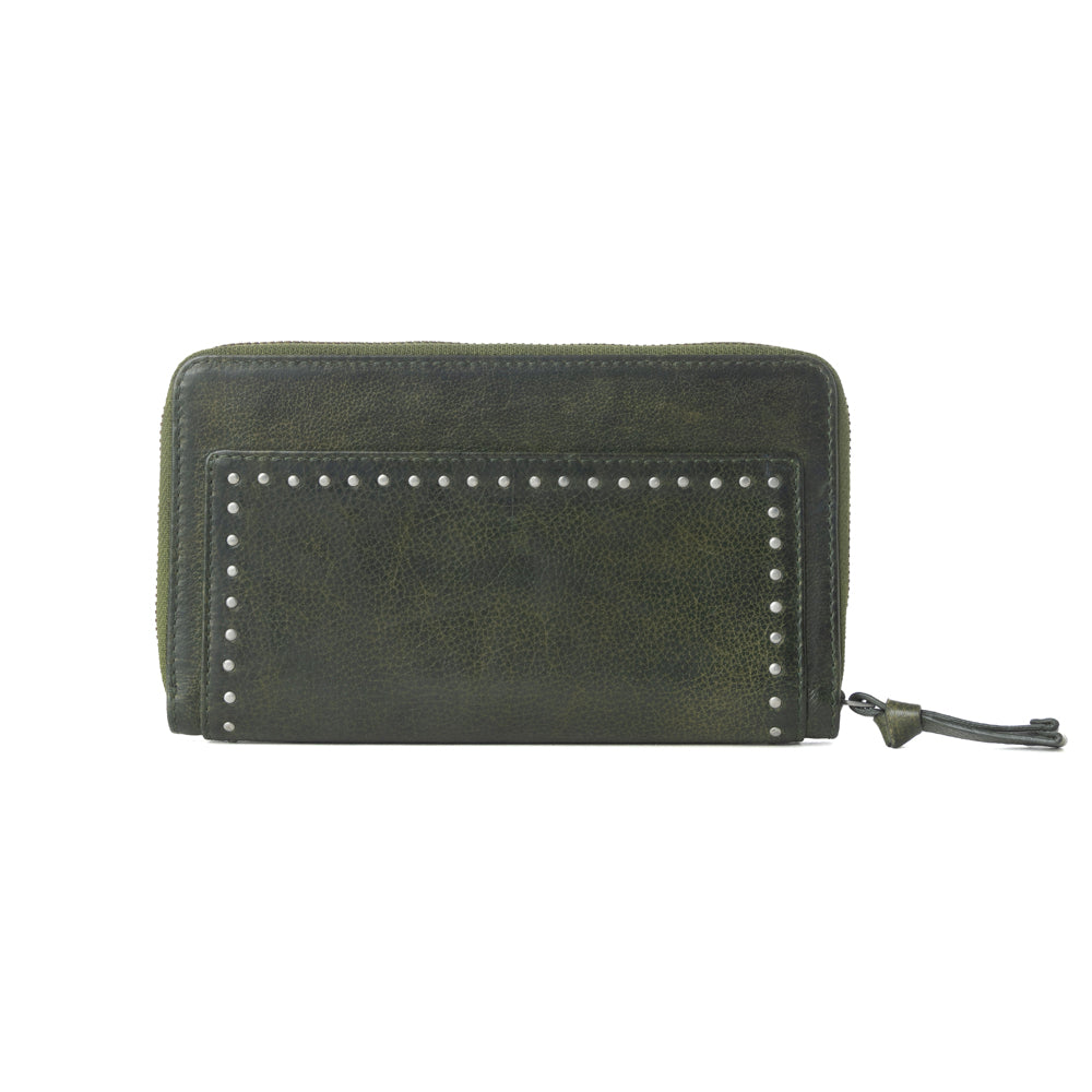 Zidana Astra Studded Veg Tanned Leather Wallet