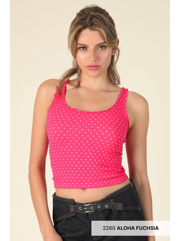 KIERA POLKA DOT CROP TOP