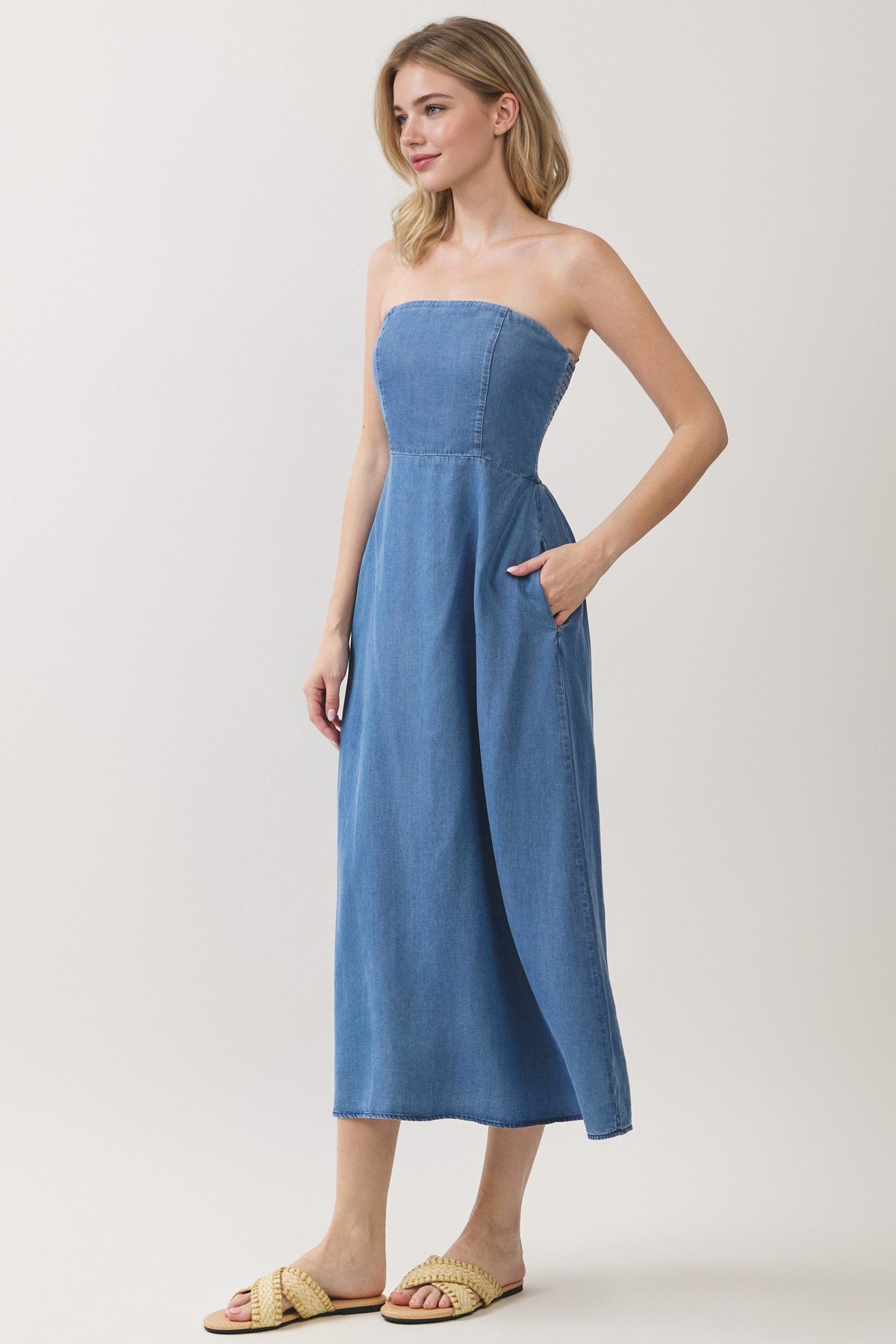 FLORETTA STRAPLESS DRESS