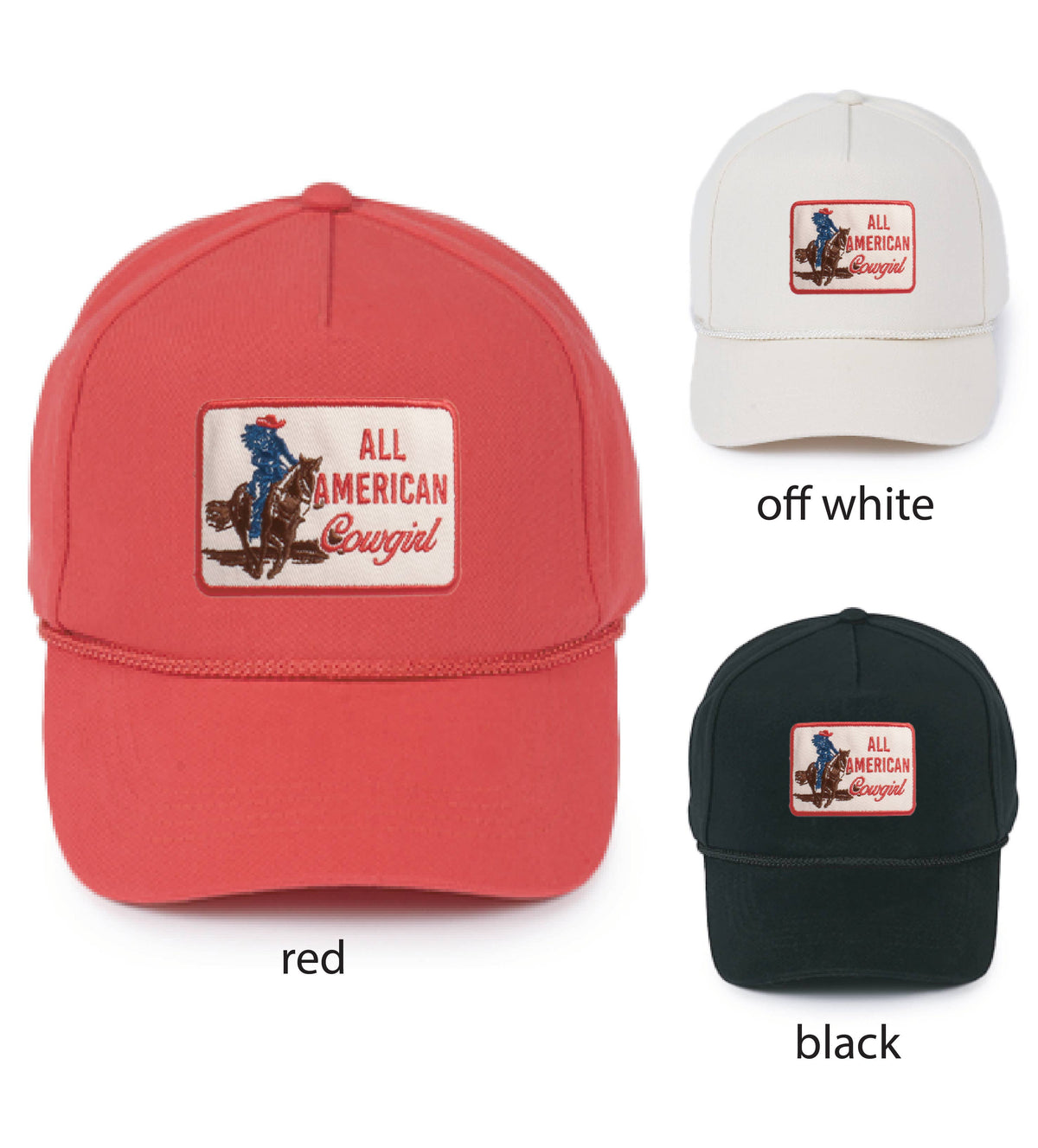 ALL AMERICAN COWGIRL Patch Solid 5 Panel Cap