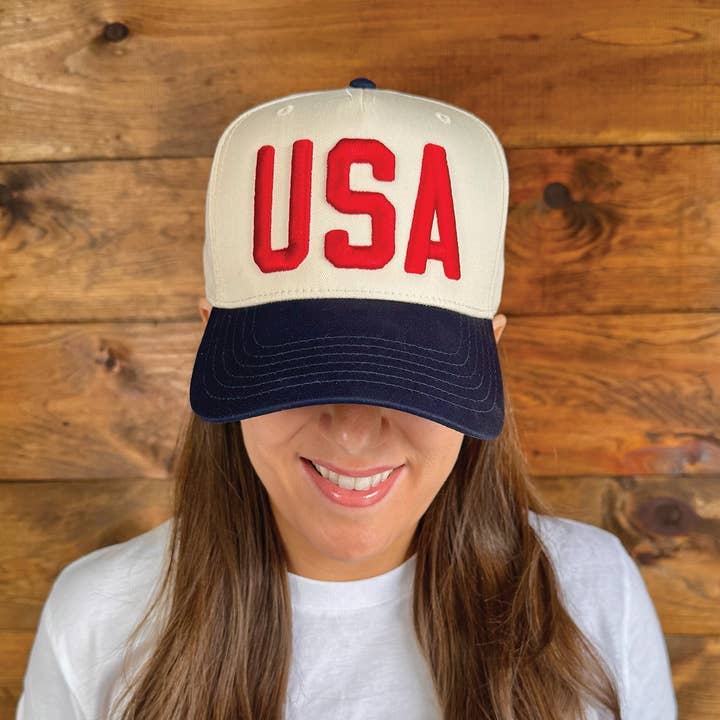 USA Puff Embroidered Trucker Hat