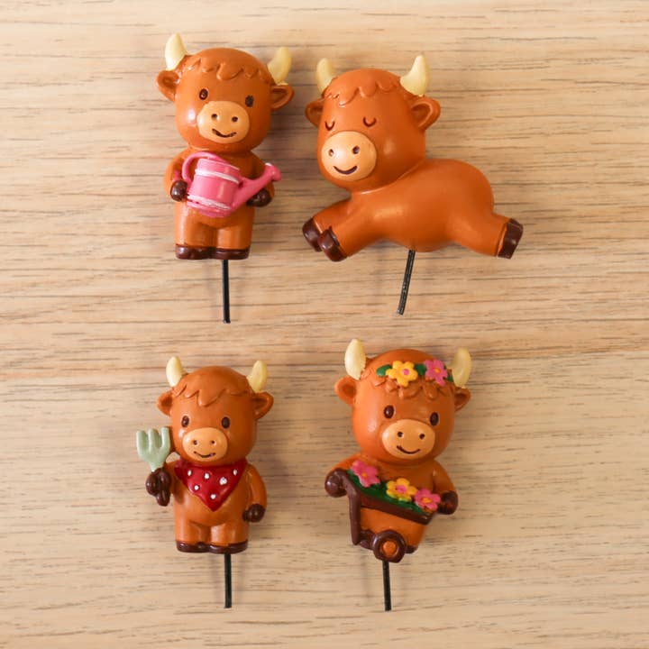 Highland Cow Plant Markers