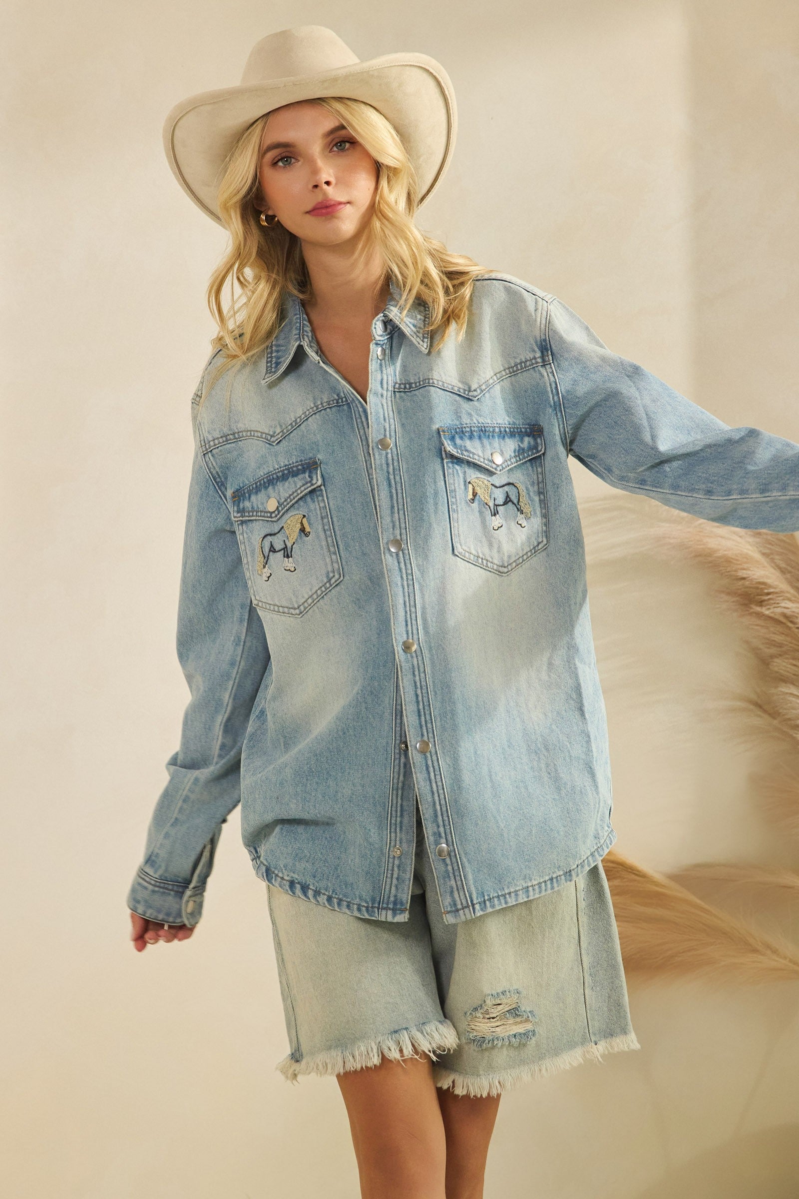 HORSE EMBROIDERED JACKET