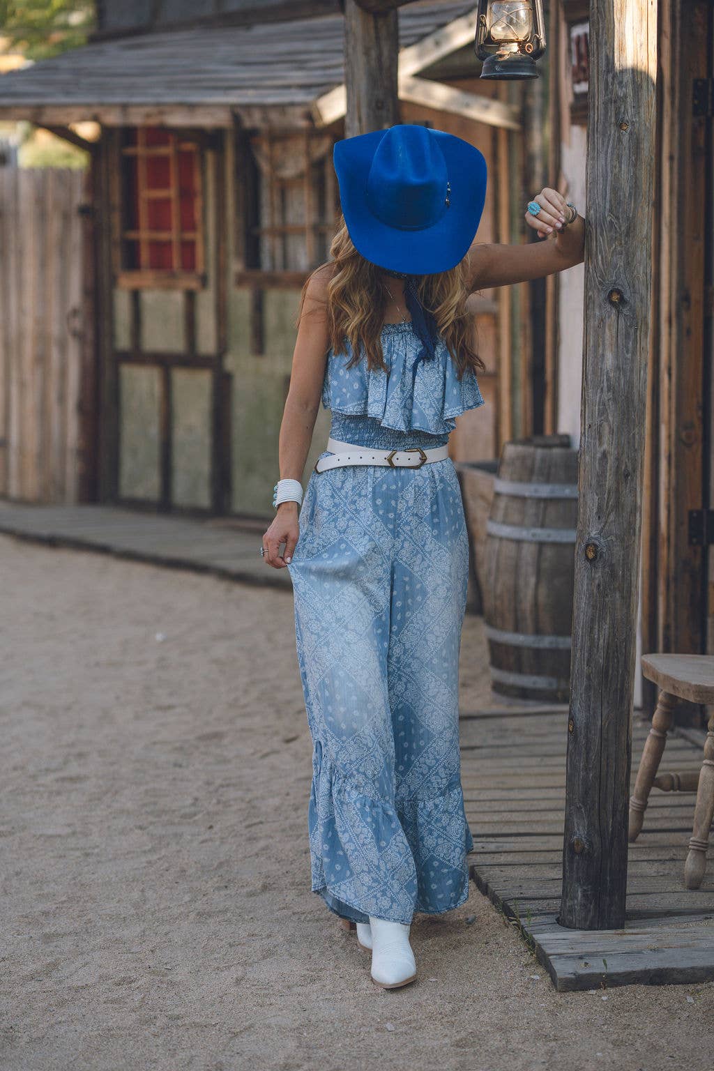 Angular Chevron Buckle Leather Belt