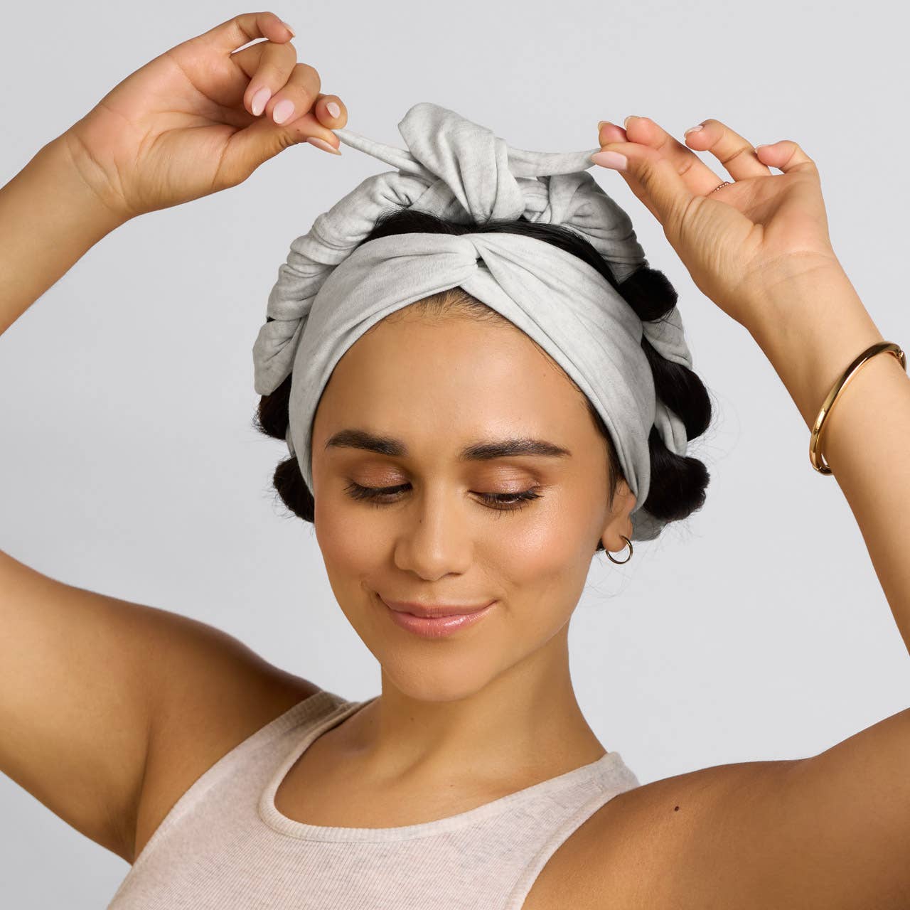 Set & Flow Heatless Curling Headband - Heather Gray