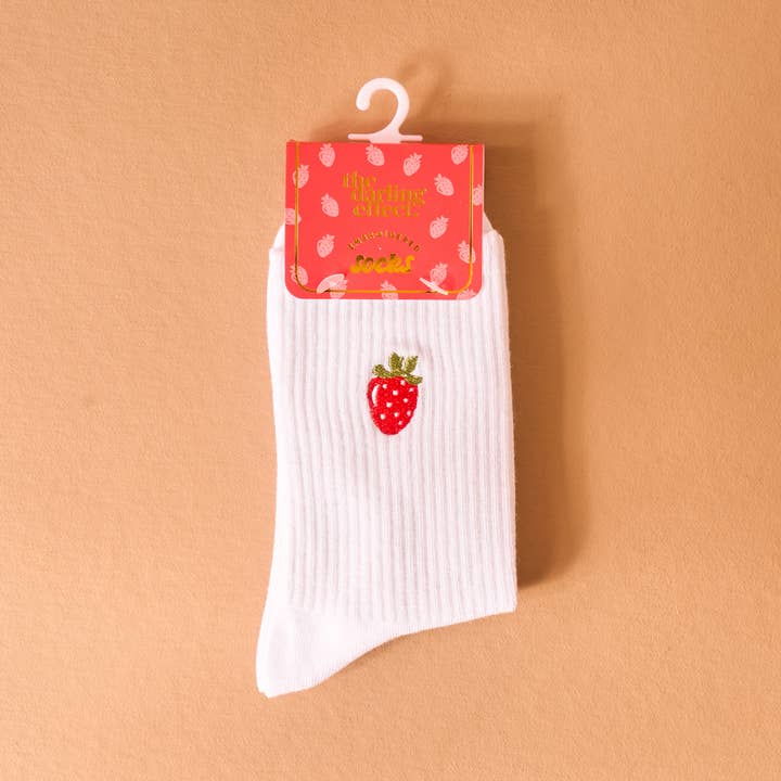 Embroidered Crew Socks