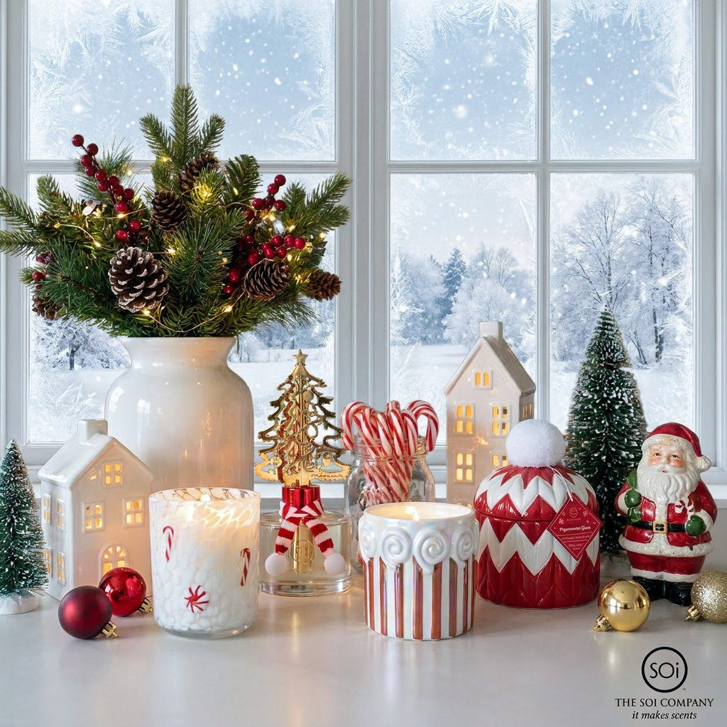 Peppermint & Candy Cane Candle- 12oz