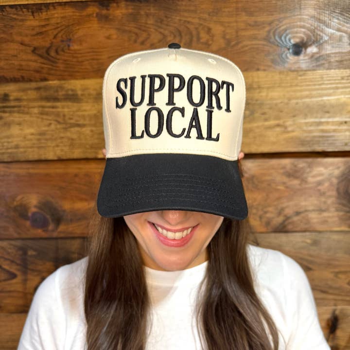 Support Local Puff Embroidered Trucker Hat