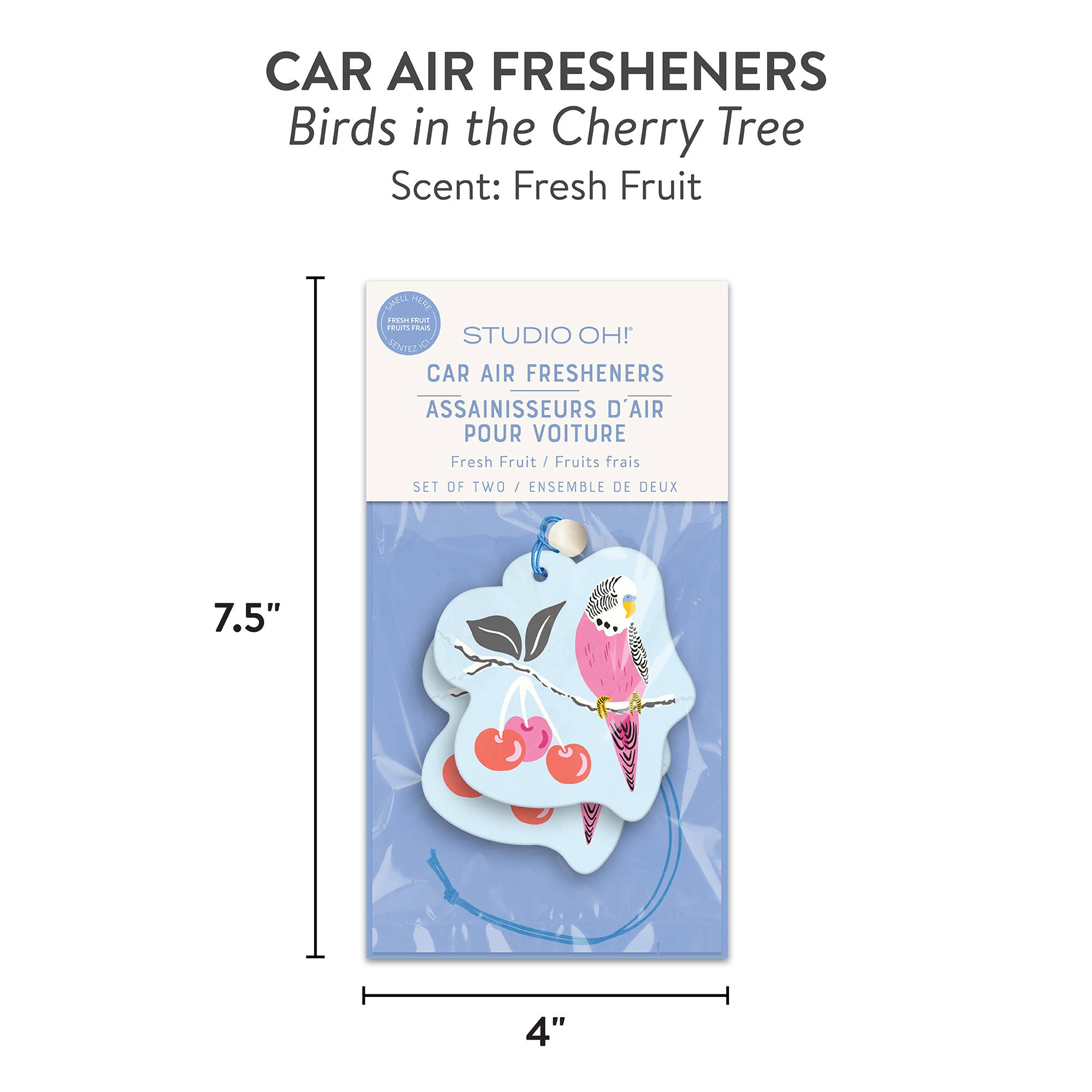 Birds in the Cherry Tree Car Air Freshener