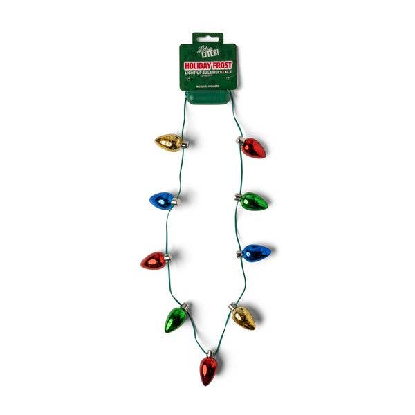 Lotsa Lites! Holiday Frost Bulb Necklace