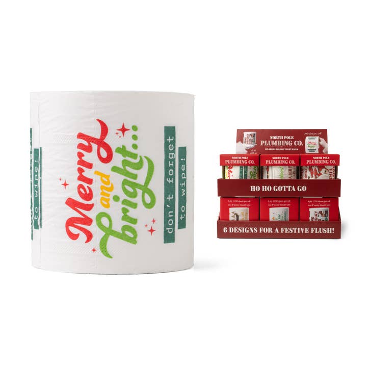 North Pole Plumbing Co. Hilarious Holiday Toilet Paper