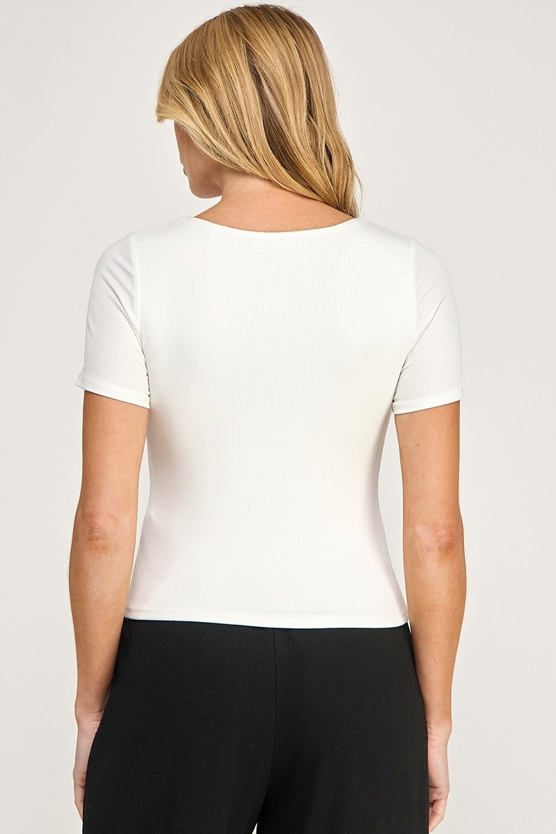 MARY V-NECK TOP
