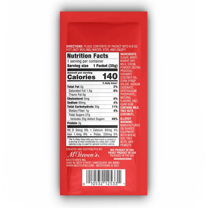 Candy Cane Cocoa Packet 1.25oz