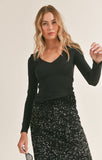 LOOK UP V-NECK TOP