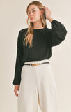 LOOK UP ELASTIC HEM TOP