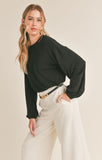 LOOK UP ELASTIC HEM TOP