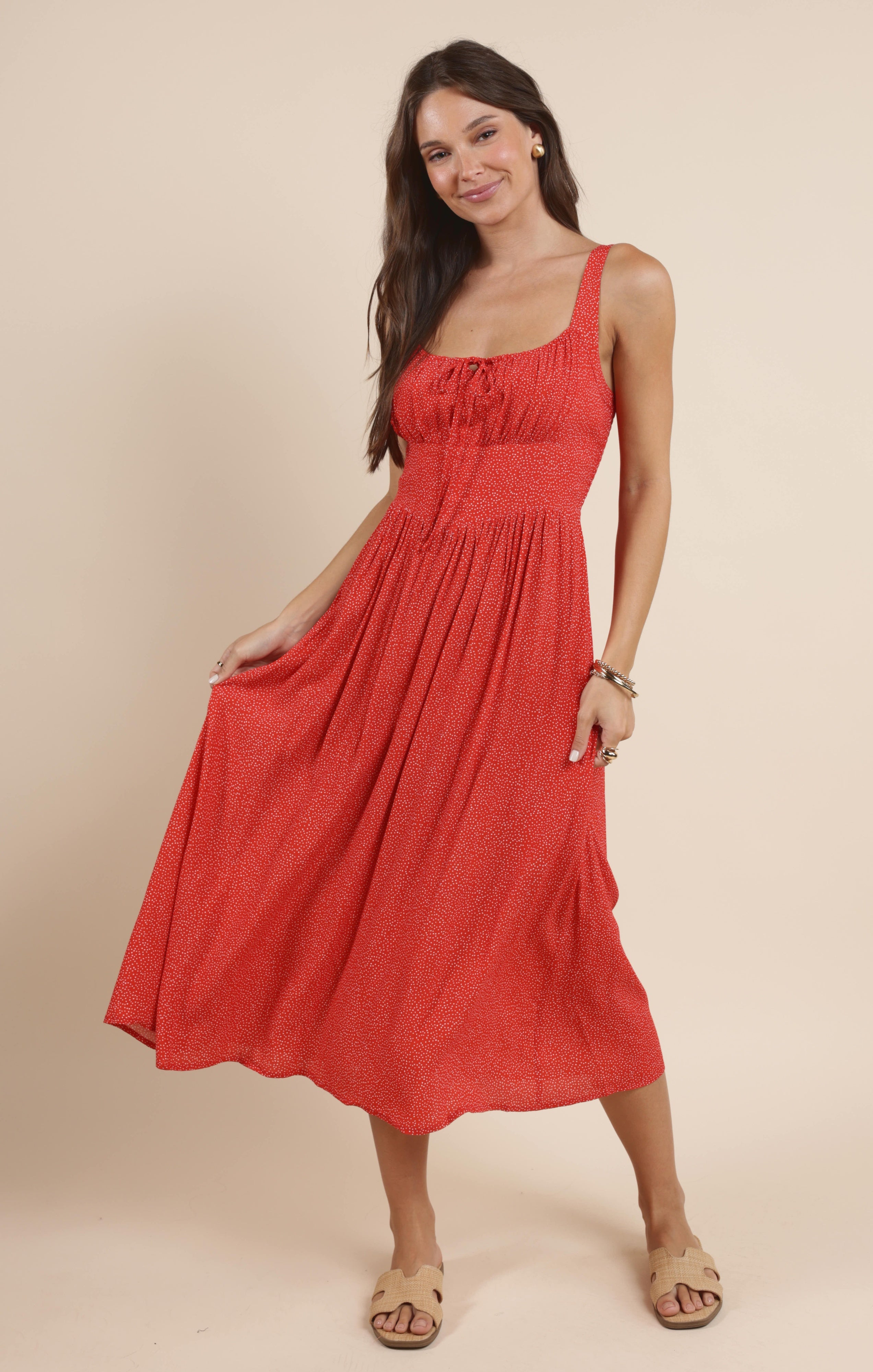 NINA MILKMAID MIDI DRESS