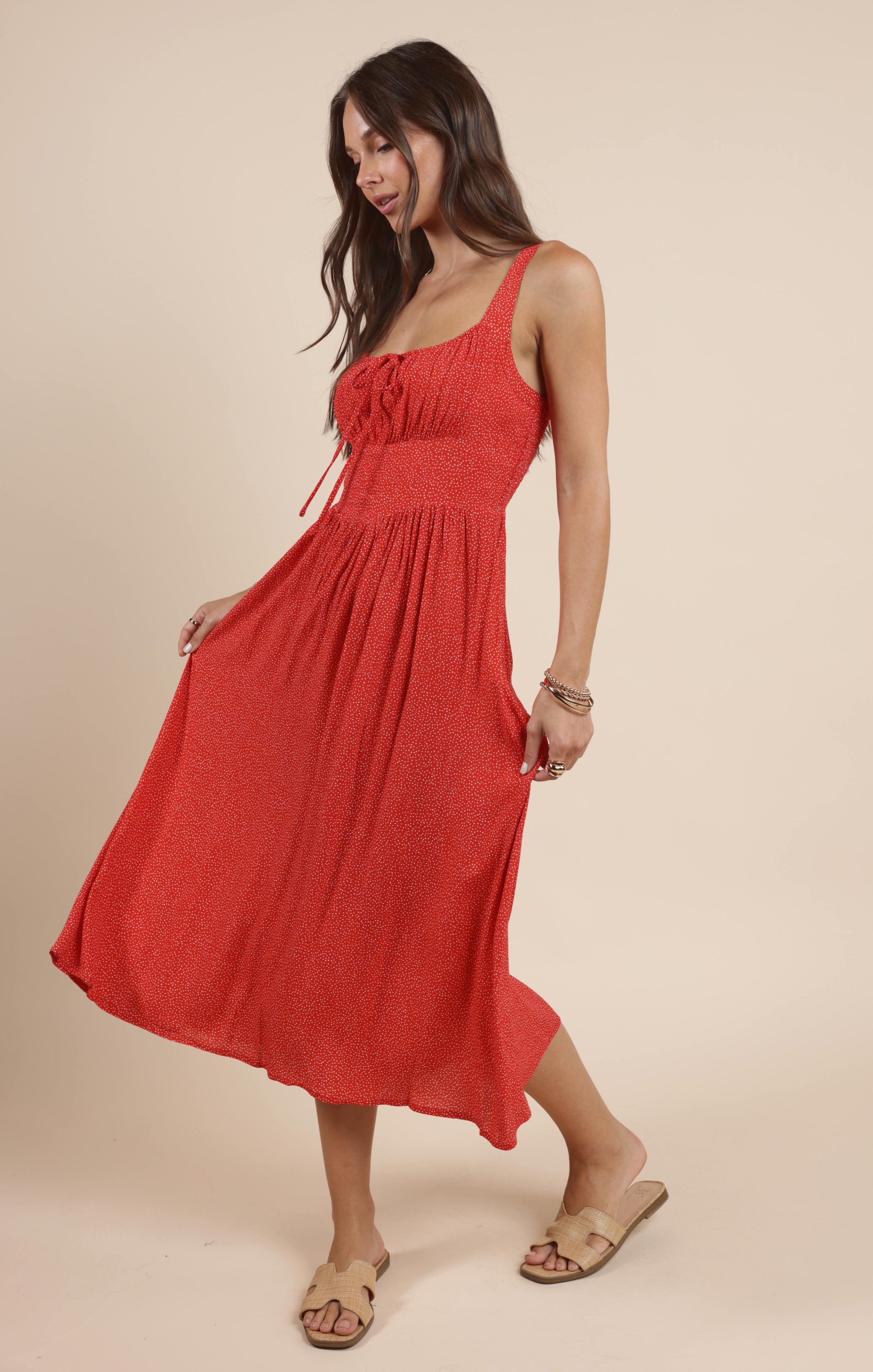 NINA MILKMAID MIDI DRESS