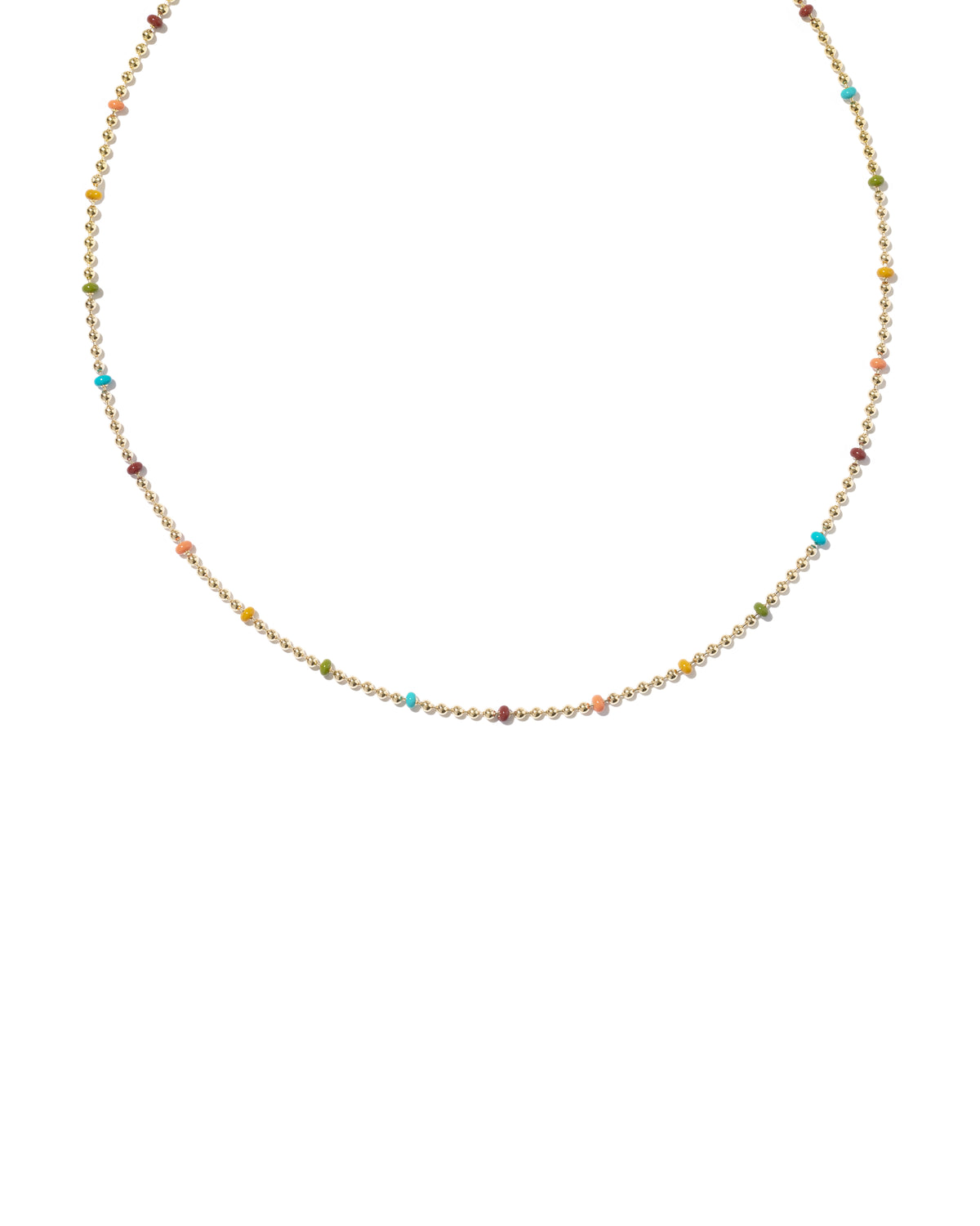 ALICE COLOR BEADED CHAIN NECKLACE